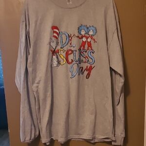 Gildan Dr. Seuss Day Long Sleeve Tee - Gray